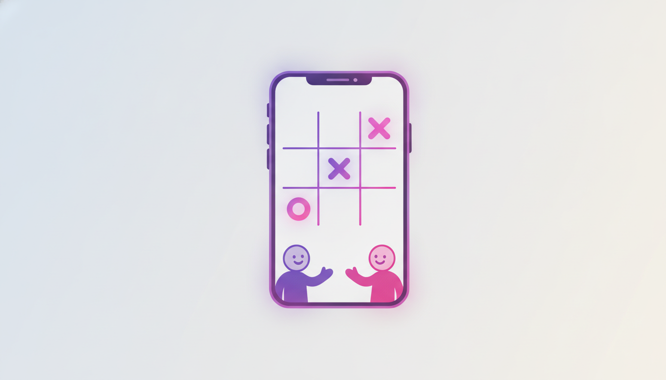 Tic-Tac-Toe for two players — from idea to finished game in 5 minutes