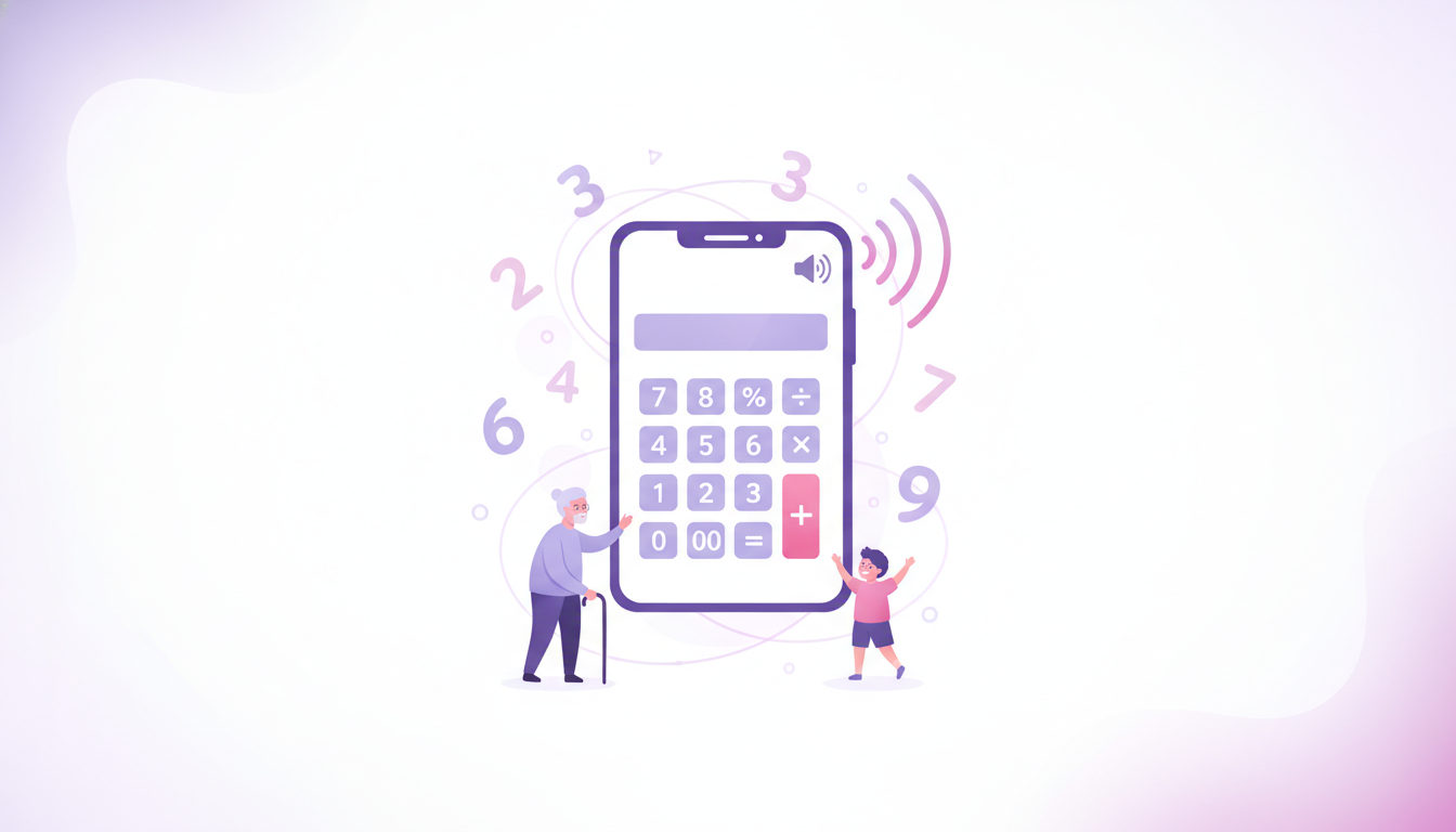 Talking calculator — a tool for elderly users and kids learning numbers